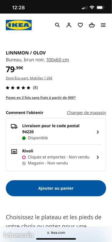 Tablette bureau Ikea (image 8)