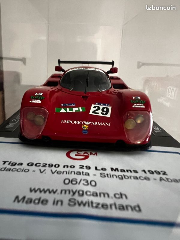 Miniature Tiga GC 290 N°29 24h Le Mans 1992 - GCAM 1/43 Edition Limitée