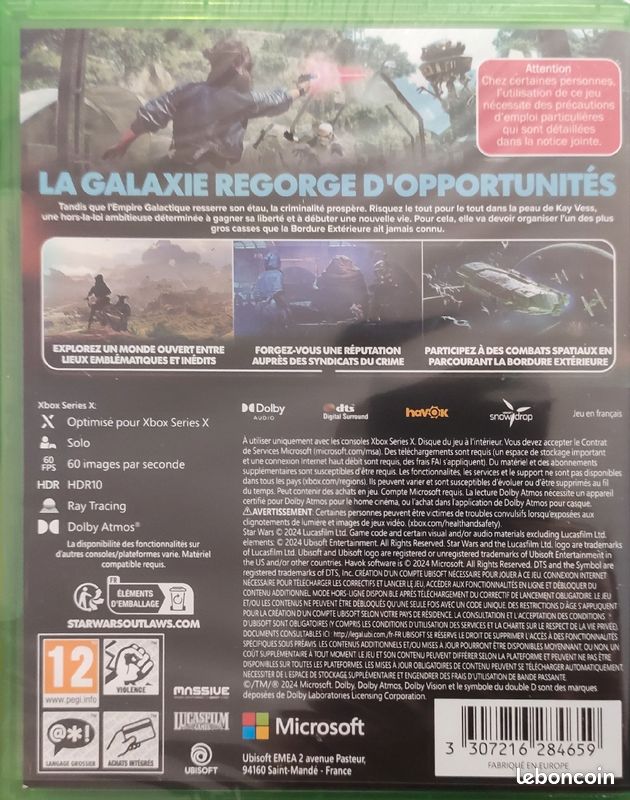 Jeu Starwars Outlaws pour Xbox séries X (image 2)