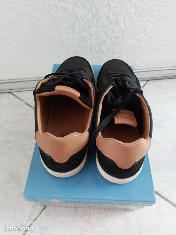 Baskets/sneakers Homme en cuir noir (image 6)