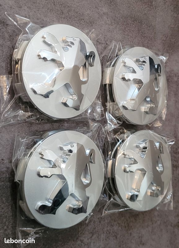 Lot 4 Cache-Moyeux 54 Mm Argent – Pour Opel Mokka 2020-2023, Capuchons Jantes Centre Roue Logo Emblème