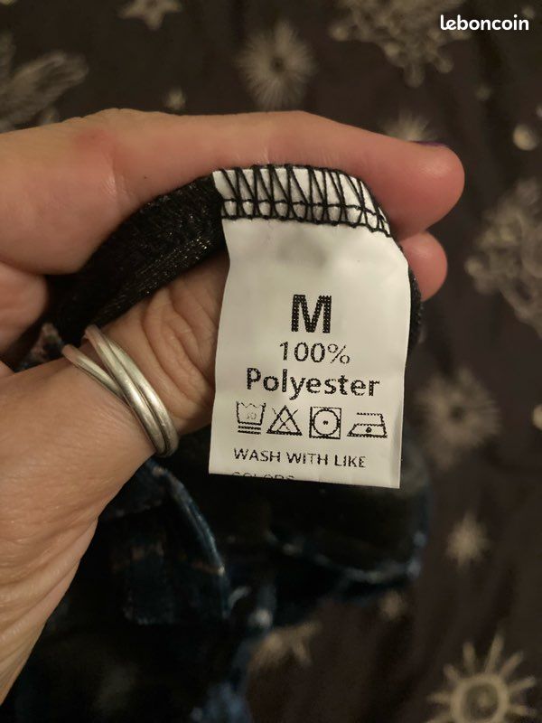 Chemisier façon velours avec détail de style dentelle taille M neuf (image 7)