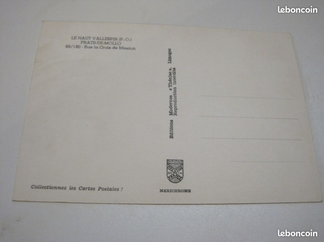 Carte postale 66 pyrenees orientales prats de mollo haut valllespir rue croix de mission (image 2)