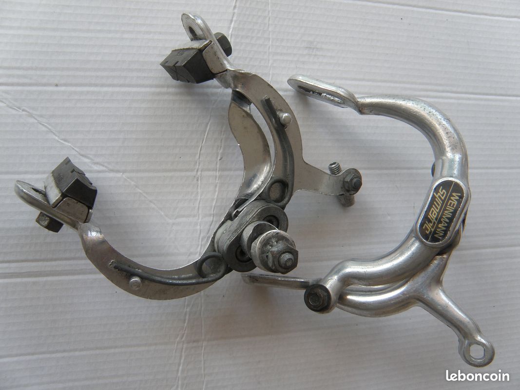 Paire étrier de frein vélo vintage ancien tirage latéral WEINMANN