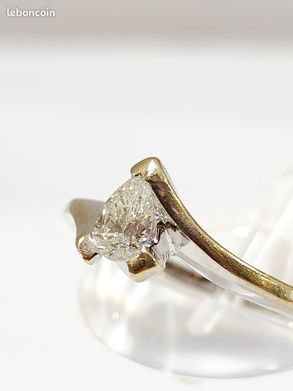 18 Carats Bagues Diamant Occasion Solitaire Diamant Occasion Bague