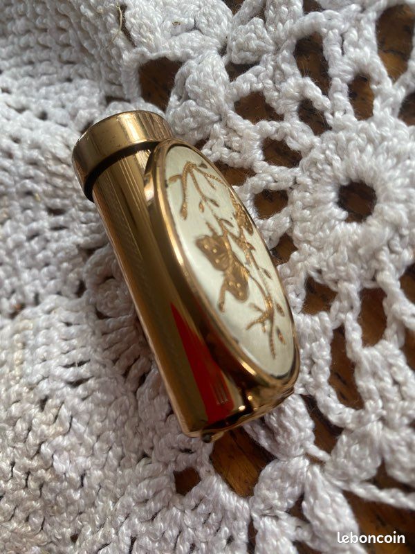 Étui à Rouge à Lèvres Vintage Patrys Paris - Médaillon Floral Et Miroir, Occasion