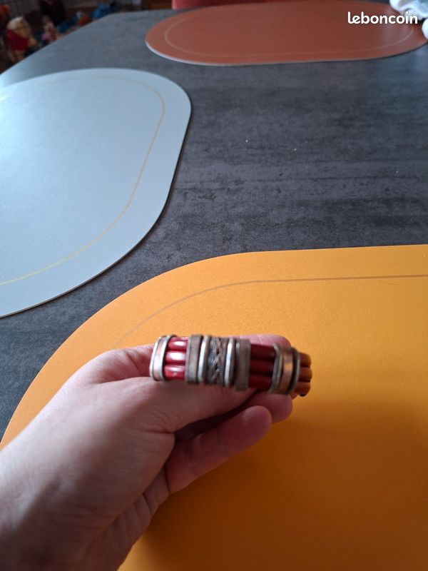 Bracelet bordeaux cuir (image 3)