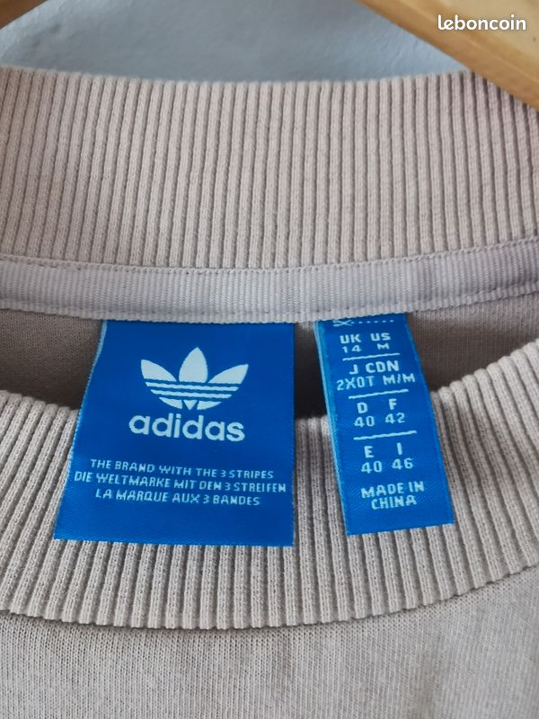 Robe sweat marque Adidas d origine taille 42 beige rosé Vêtements