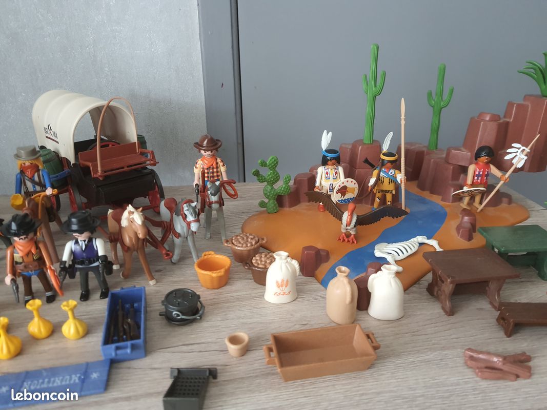 PLAYMOBIL WESTERN CAMP des indiens avec tipi réf 5247 dès 4 ans EUR 70,00 - PicClick FR