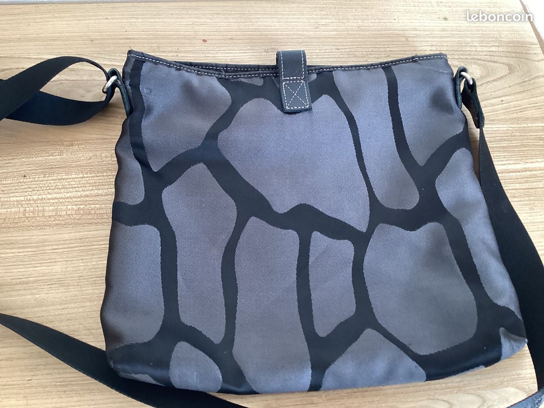 Sac Cabas Texier – Toile Cirée Motif Femme, Bon état, Porté épaule