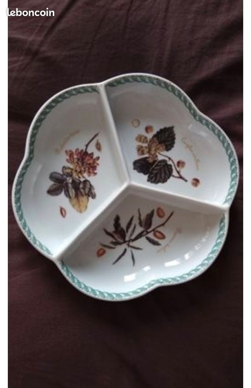 Plat De Service En Porcelaine – Weißwasser – Multicolore – 31,5 Cm – Style Campagne – Occasion