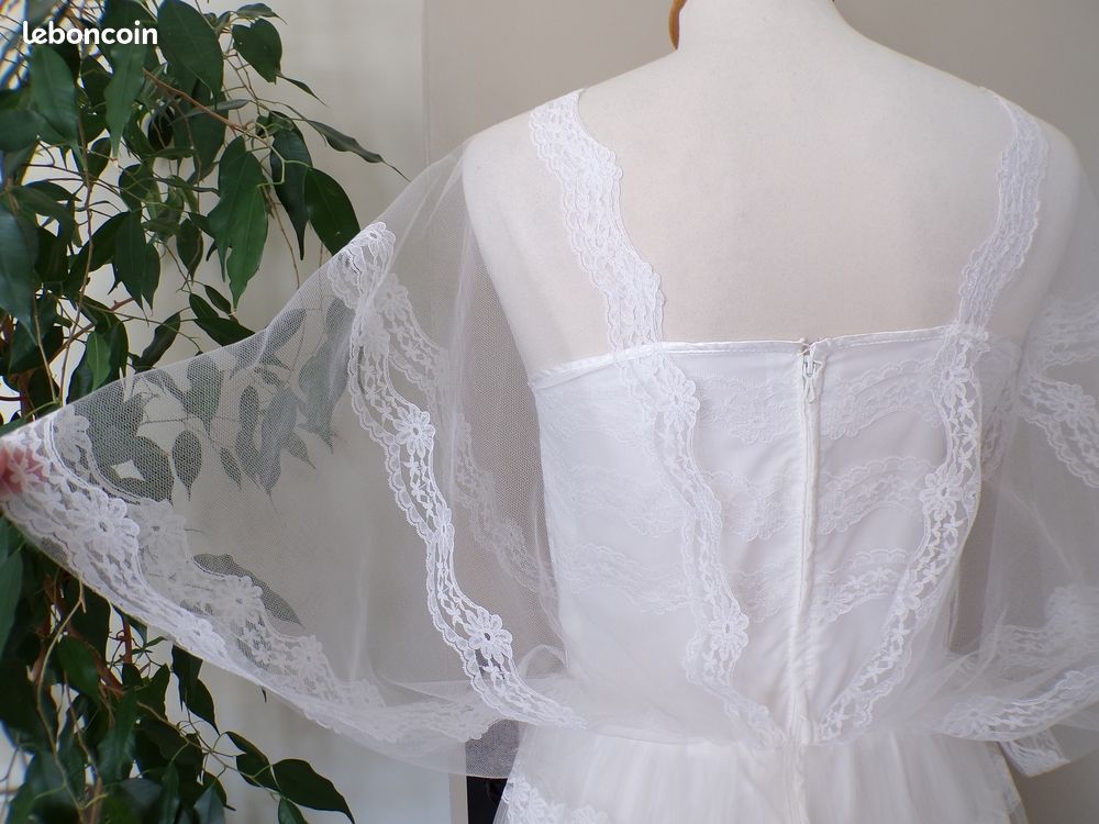 Robe de mariée dentelle années 70 (image 7)