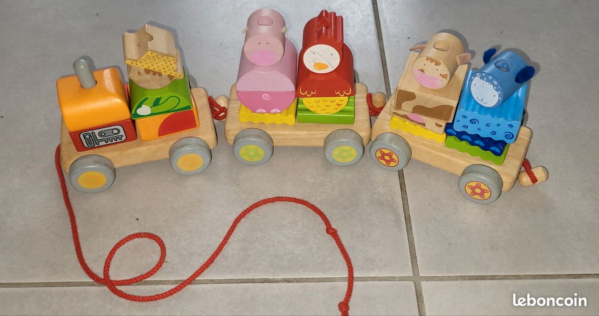 Creaferme train à tirer djeco (image 1)