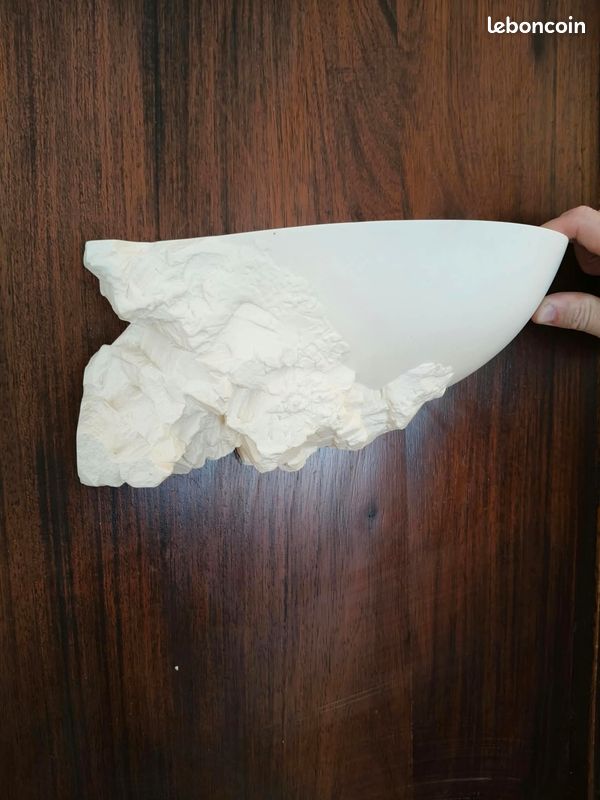 Paire d'appliques en plâtre Atelier Sedap - Modèle Quartz (Michel Tortel) (image 2)