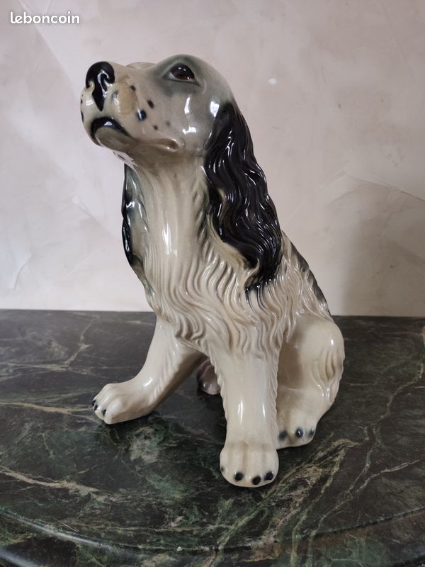 Ancien Moule En Céramique – Chien Spaniel – Sans Marque – Déco Vintage