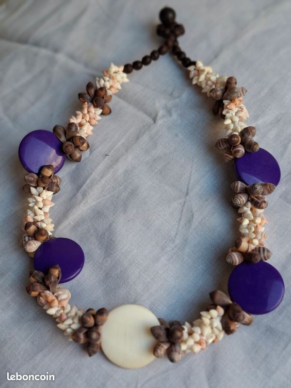 Bijoux collier coquillage naturel (image 1)