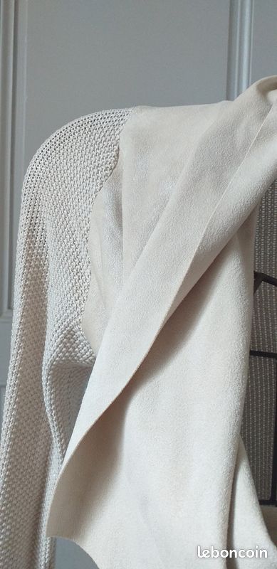 Veste asymétrique beige neuve (image 1)