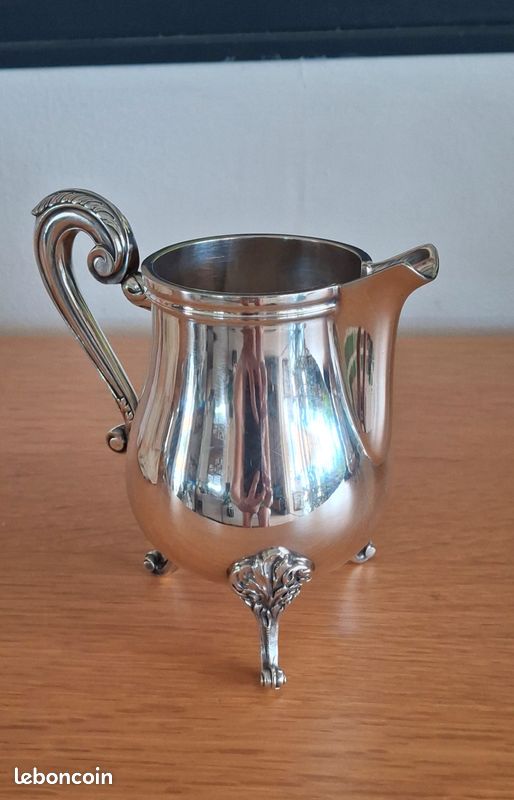 Service à thé/café, sucrier, pot à lait et plateau en argent Cristofle de haute qualité (image 6)
