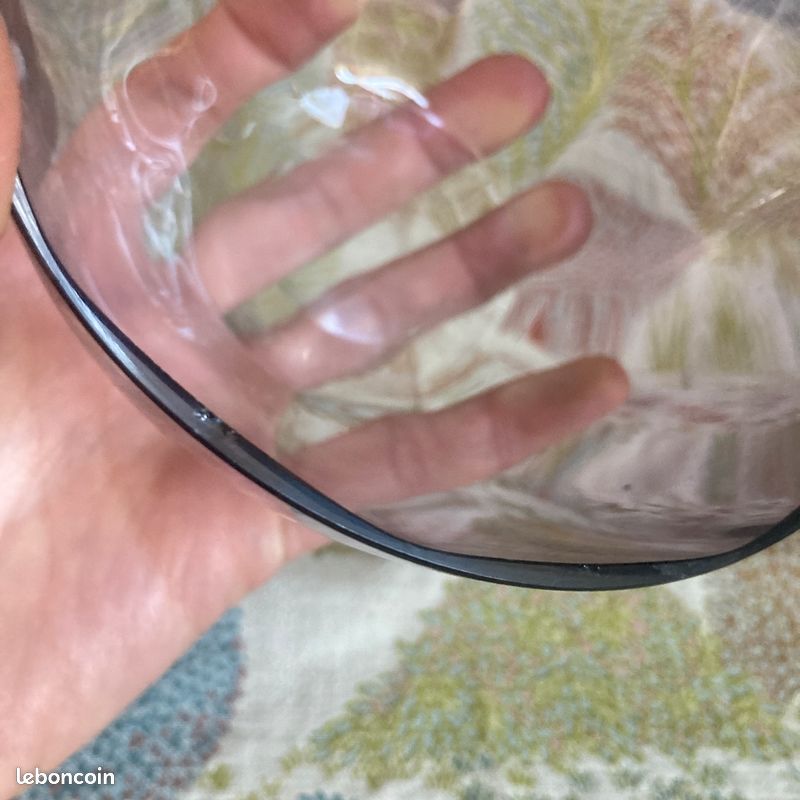 Coupelle rince doigt en cristal teinté mauve ancien, Lalique sûrement mais non signé (image 7)