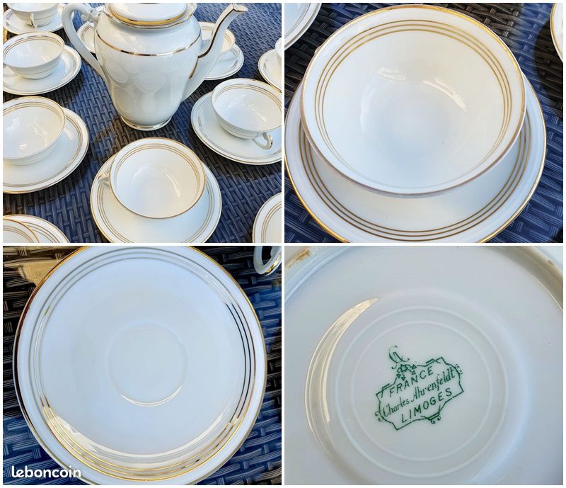 FY61 Service à café en porcelaine fine de Limoges Charles Ahrenfeldt (image 3)