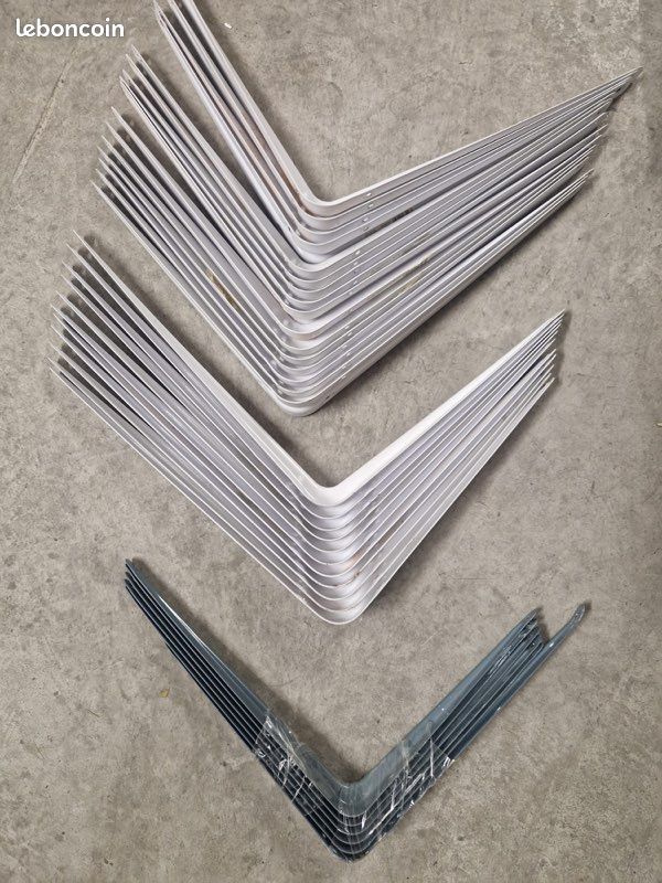 EQUERRE EMBOUTIE 200X250 MM BLANC et CONSOLE SIMPLE 50CM BLANC LONY (image 2)