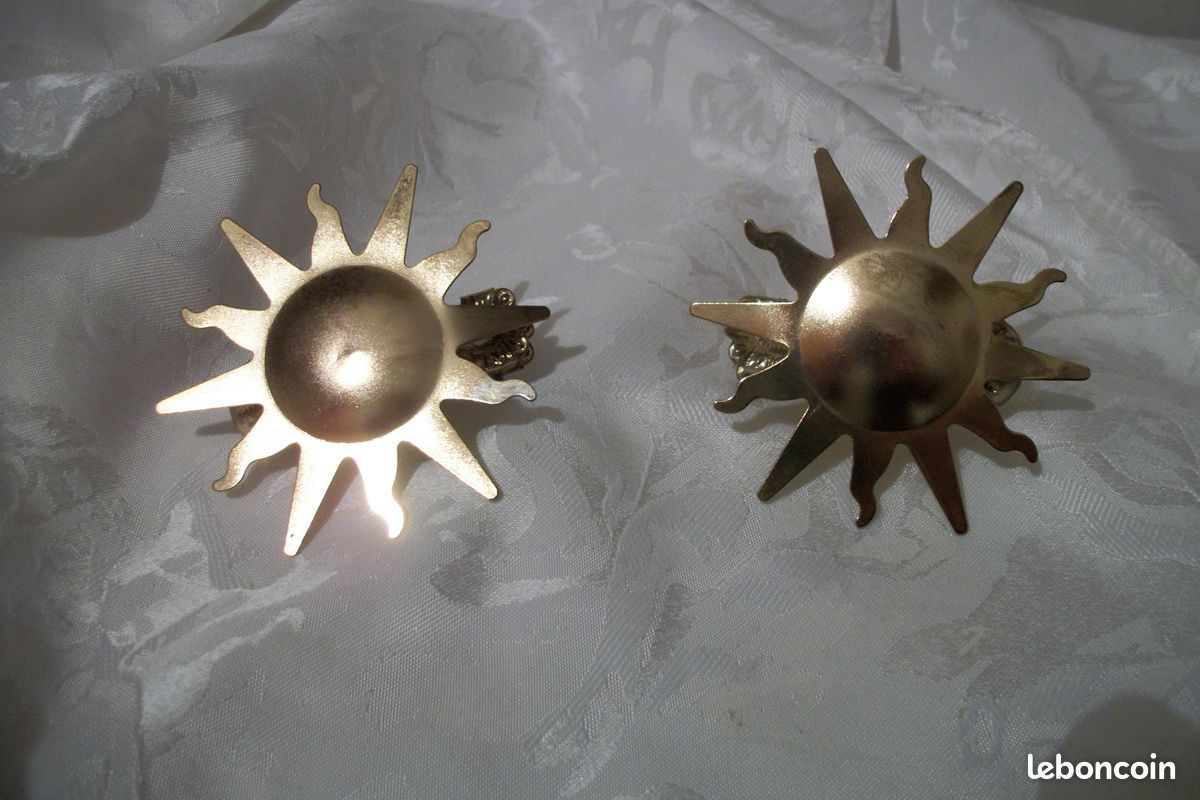 Lot de 2 embrasses de rideau en métal doré moderne - Accessoires pour l