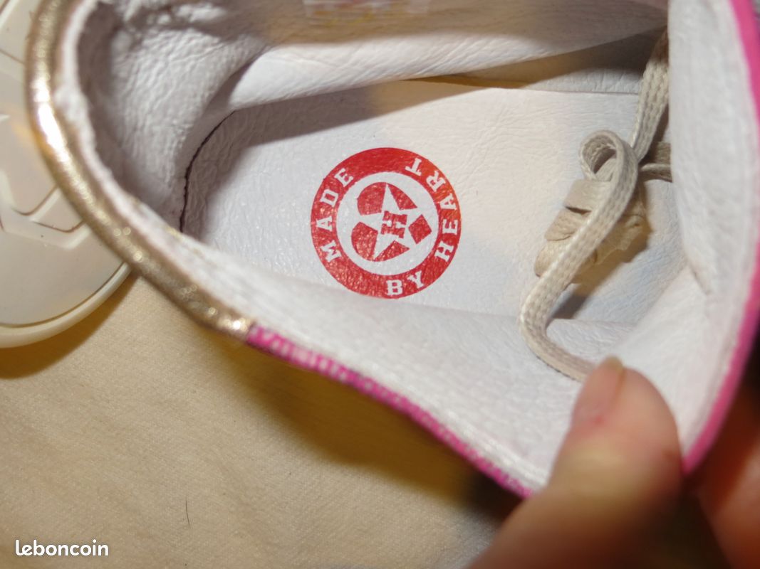 Baskets tout CUIR ROSE IRISE T37 NEUF Chaussures