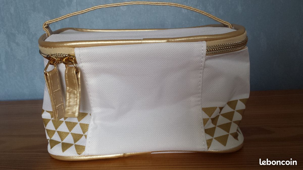 Trousse de maquillage blanc/or en synthétique – LBVYR (image 3)