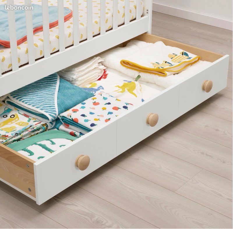 LIT BÉBÉ 60x120 + MATELAS + ALAISE + TOUR DE LIT (image 8)