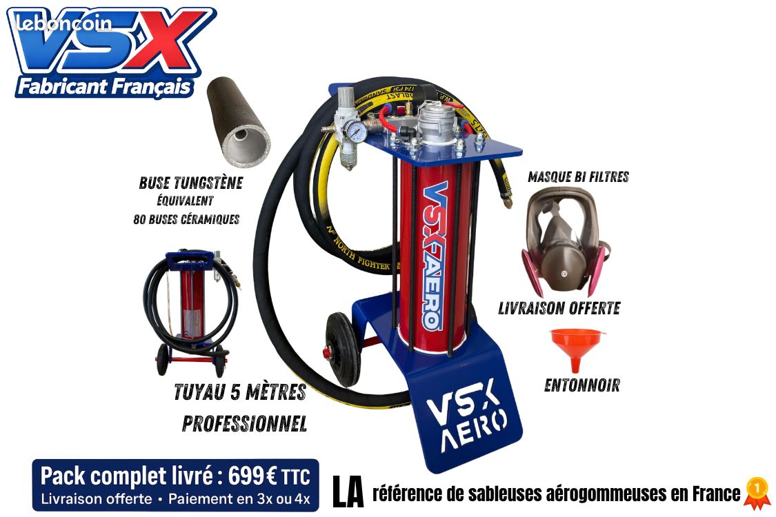 Sableuse Aérogommeuse VSX « LIZY » SEMI-AUTO - Fabrication Française (image 1)