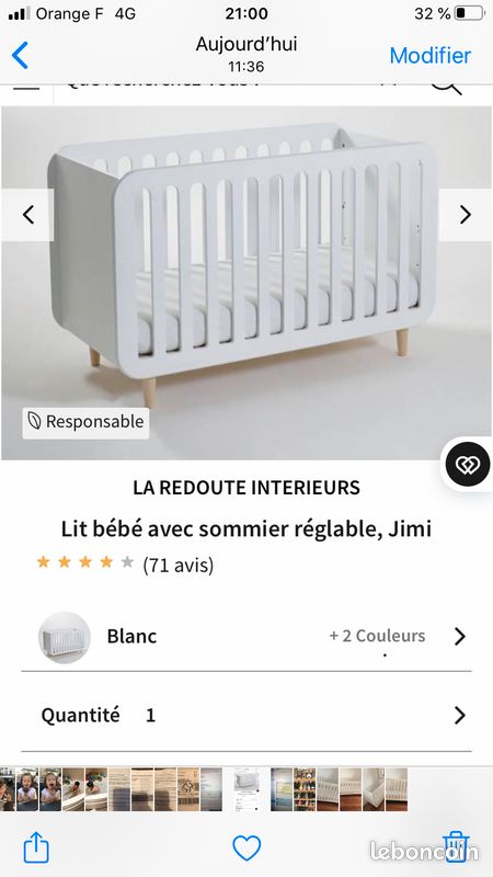 Lit bébé 120 60 (image 3)