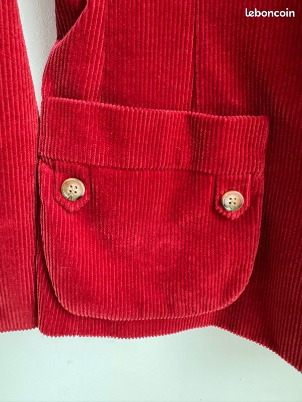 Veste homme en velours côtelé avec doublure en sherpa marron | GEMO