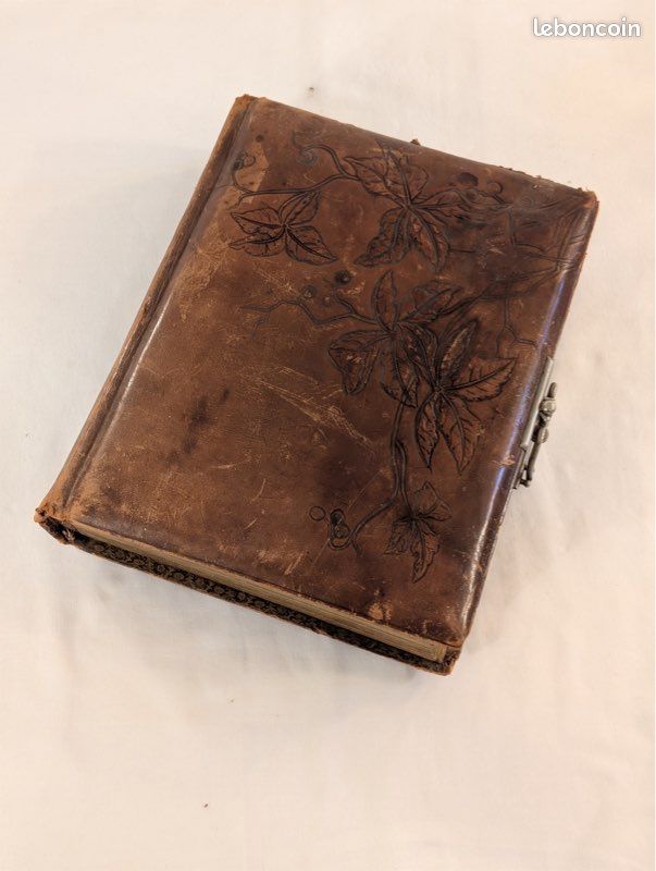 Ancien album photo XIXe siècle en cuir marron (image 3)