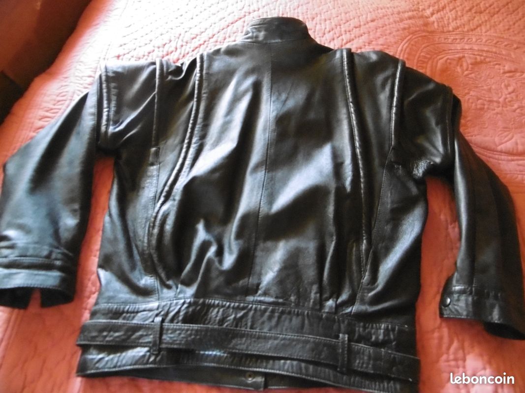 Blouson cuir noir FEMME (image 2)
