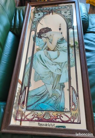 Mucha miroir sérigraphié signé summer art en France | Clasf loisirs