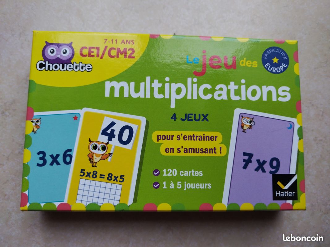 AFFICHE DE TABLE De Multiplication Pour Enfants Tableau De