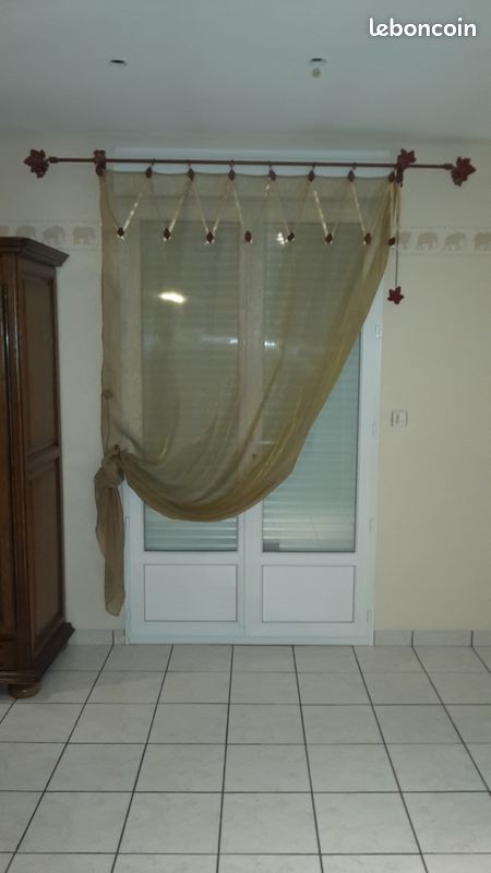 Lot de 3 Rideaux effet changeant jaune vert (image 2)