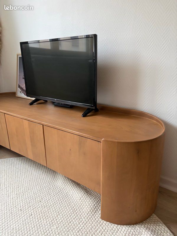 Meuble télévision en bois de manguier Sklum (image 4)