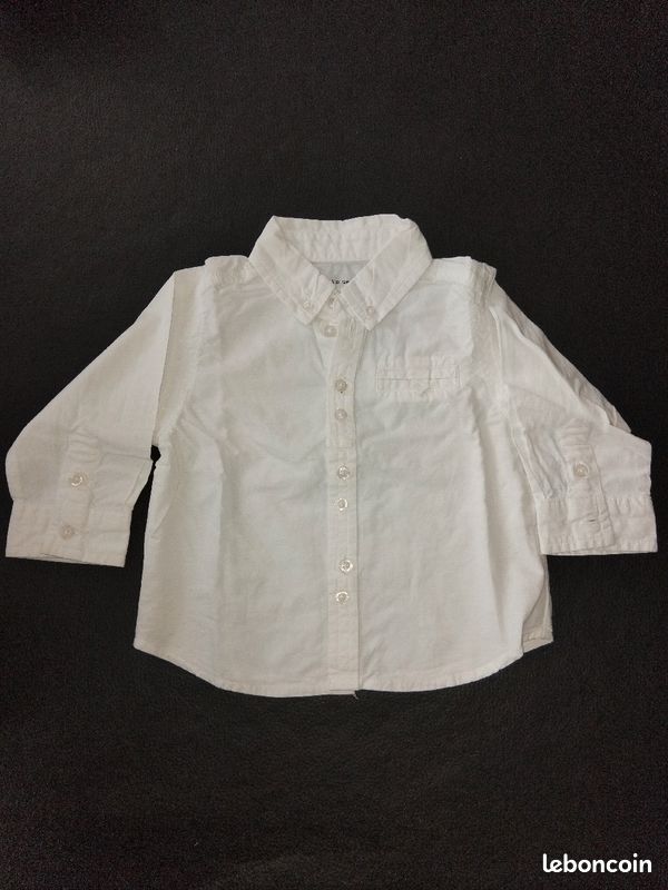 Chemise blanche 6 mois (image 1)