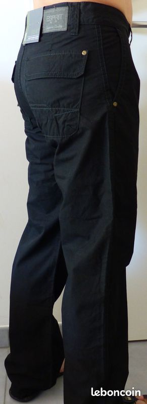 2 x Pantalons Coton Esprit / 1 Blanc + 1 Noir Taille M/38 (image 10)