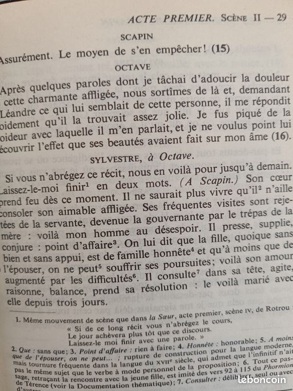 Roman " Les fourberies de Scapin " (image 6)