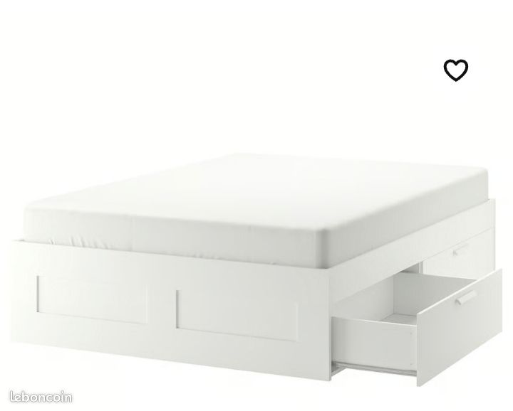 Lit IKEA 1 m 60 sur 2 m (image 1)