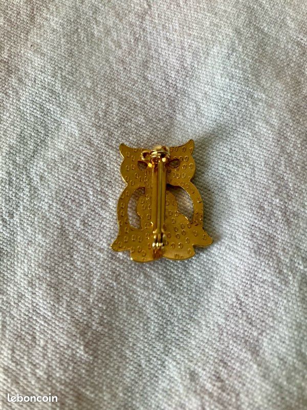 Ancienne broche en forme de chouette (image 2)
