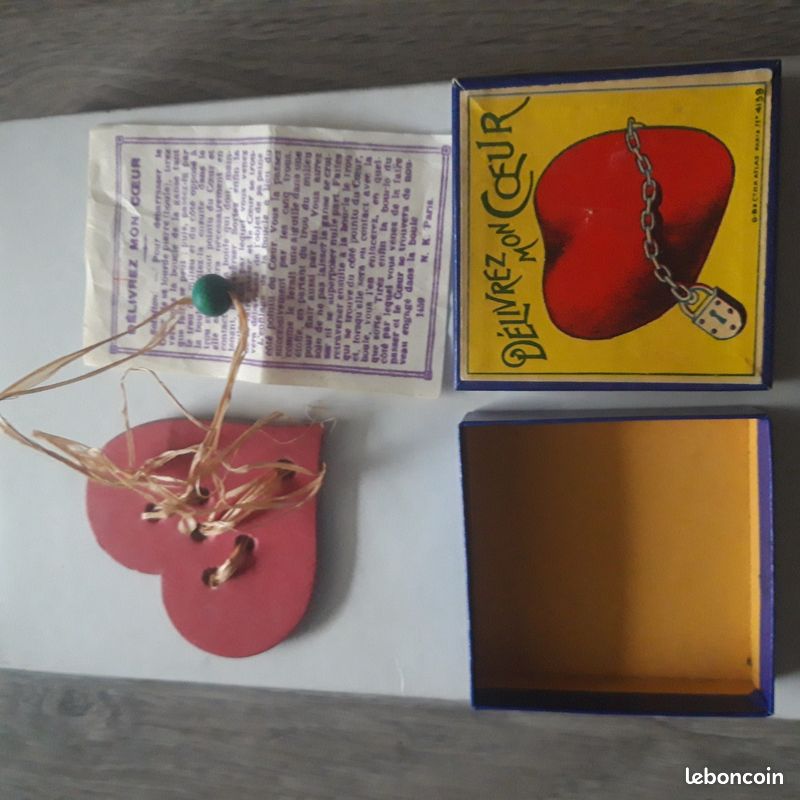 Jeu ancien casse tête Delivrez mon coeur (image 1)