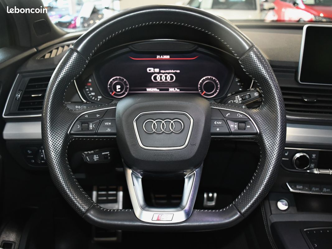 Audoi Q5 S-Line 40 TDI 190 Quattro GPS Virtual Bang Olufsen Caméra AV + AR + 360 Attelage ACC Hayon JA 20 Rotor (image 3)