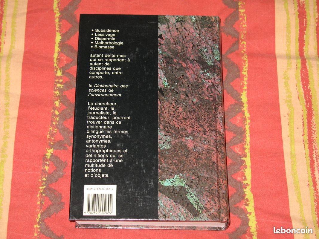 Dictionnaire des sciences de l'environnement de S. Parent - NEUF (image 2)