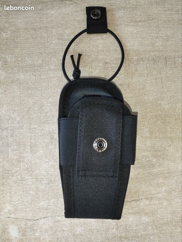 Porte radio tactique noir molle talkie walkie téléphone (image 4)