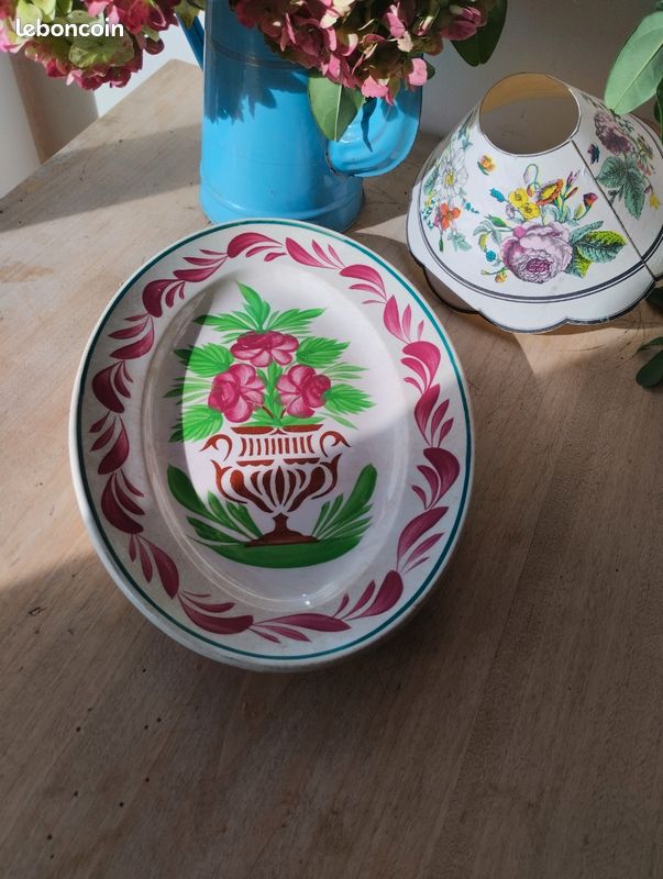 Plat vintage oval de présentation Sarreguemines (image 2)