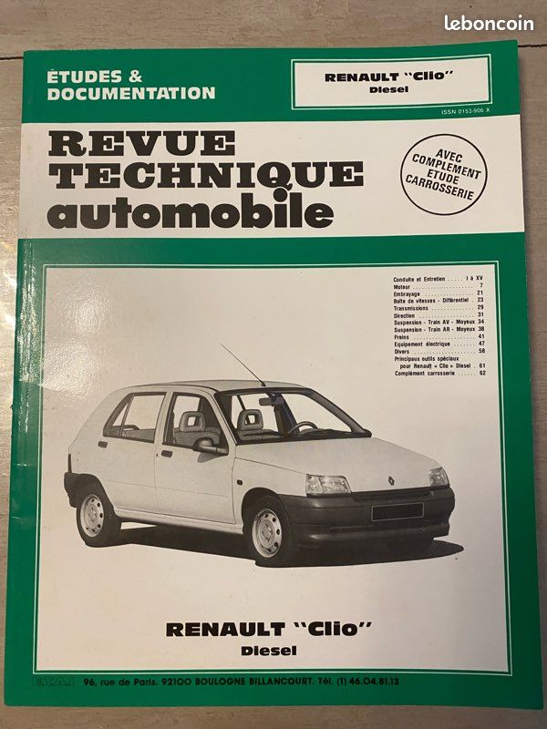 Revue technique automobile Clio 1 diesel (image 1)