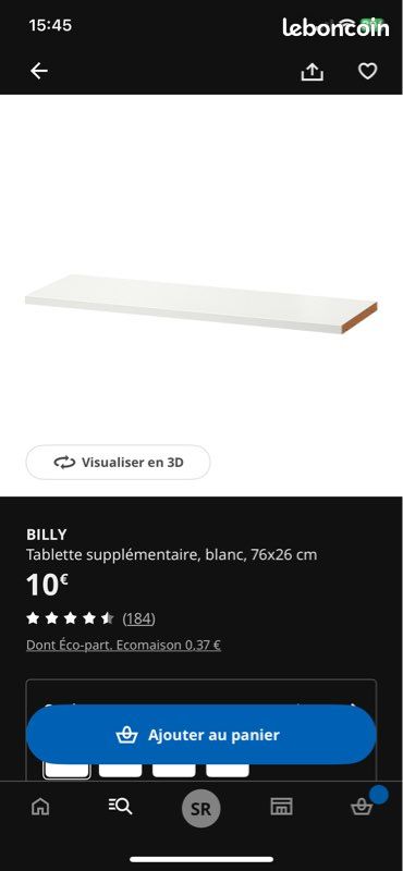 2 Tablettes Étagères Billy IKEA (image 4)